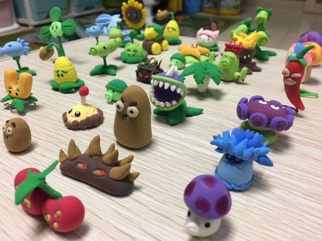 用彩泥做植物大战僵尸的植物_用彩泥做植物大战僵尸的植物图片