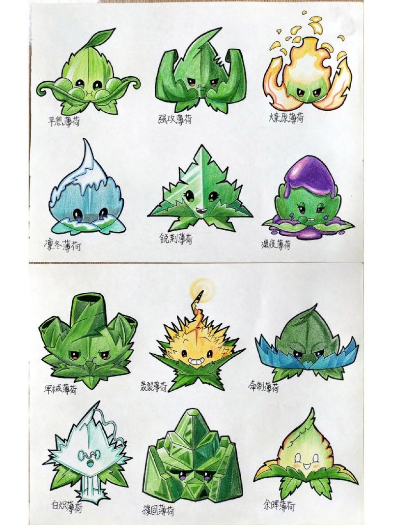 植物大战僵尸的植物画，植物大战僵尸所有植物画画-第1张图片-屿企游戏网