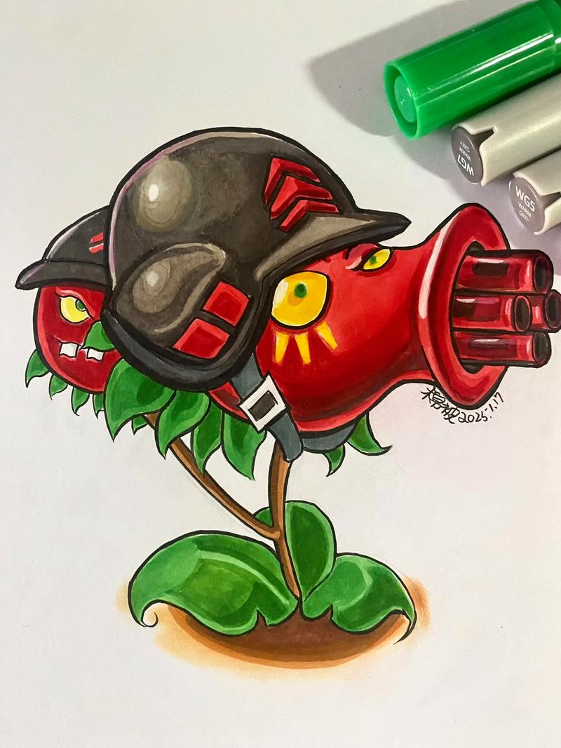 植物大战僵尸里的植物怎么画，植物大战僵尸里的植物怎么画图片-第2张图片-屿企游戏网