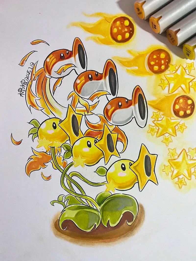 植物大战僵尸里的植物怎么画，植物大战僵尸里的植物怎么画图片-第3张图片-屿企游戏网