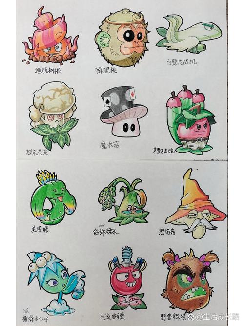画植物大战僵尸中的植物，教我画植物大战僵尸里面的植物-第3张图片-屿企游戏网